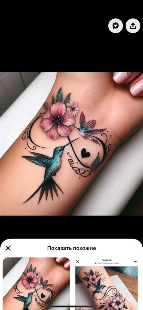 Simple Leg Tattoos Women Lower Calf, Hummingbird Memorial Tattoo, Hummingbird Tattoos For Women, Creative Tattoos For Women, Wrist Cover Up Tattoos, Colorful Hummingbird Tattoo, Hummingbird Flower Tattoos, Tattoo Ideas Female Sleeve, Hummingbird Tattoos