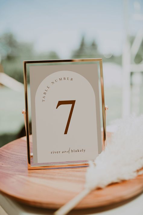 Burnt Orange Wedding Table, Orange Wedding Table, Wedding Burnt Orange, Table Numbers For Wedding, Terracotta Table, Minimal Table, Burnt Orange Wedding, Numbers Template, Boho Arch