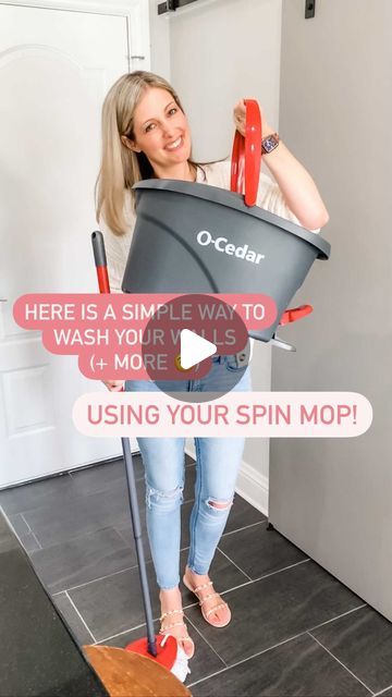 Cleaning Walls With Spin Mop, Clean Mop Head, All Natural Cleaner, Fill Your Bucket, Clean Walls, Natural Cleaner, All Natural Cleaners, Thieves Household Cleaner, Spin Mop