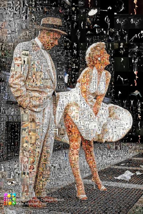 Collage of the beautiful and unique Marilyn Monroe made of her pictures Blonde Marilyn Monroe, Her Pictures, Marilyn Monroe Art, Brunch Time, Photo Collage Maker, Some Like It Hot, Photo Collages, Photoshop Photography, Inspirational Images