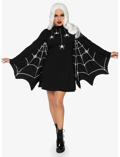 Spider Dress, Witches Costumes For Women, Witch Costume Diy, Costumes For Work, Quick Costumes, Spider Shirt, Spider Costume, Wings Dress, Casual Halloween