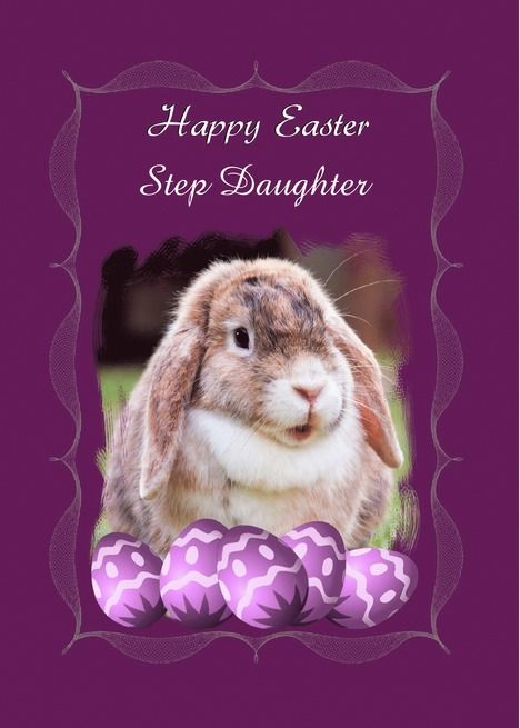 Step Daughter - Happy Easter - Custom Card - Lop-eared Rabbit card #Ad , #spon, #Easter, #Custom, #Happy, #Step Happy Easter Brother, Happy Easter Son, Happy Easter Daughter, Holiday Card Sentiments, Blessed Morning Quotes, Happy Easter Quotes, Wishes For Daughter, Sending You A Hug, Egg Card