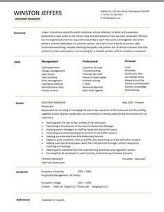 Restaurant assistant manager resume templates, CV, Example, job description, cover letter, format Finance Resume, Resumes Examples, Restaurant Resume, Chef Resume, Teacher Cv Template, Cv Example, Customer Service Resume, Free Resume Examples, Project Manager Resume