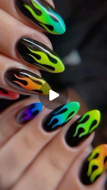 Sandra • TxManiMuseLLC • 𝕹𝖆𝖎𝖑𝖆𝖗𝖙𝖎𝖘𝖙 on Instagram: "@luxapolish Neon Pigments for the win 🙌🏽🩷🧡💛💚🩵💜 Grab them for the Spring/Summer inspos coming! Use code [[ TXMANI ]] 🩷🧡💛💚🩵💜 🔗 IN BIO • Btw, I’ve done this same design plenty of times throughout my career which is 10+ years now, it’s nothing new…  just coming back around for summer. #LuxaGang #LuxaAF #LuxaPolish #Nails #Flames #FlameNails" Nothing New, My Career, Career, Spring Summer, Nail Art, Neon, Coding, Nails, Quick Saves