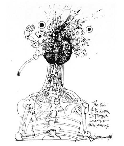 Angry letters between Hunter. Thompson and Ralph Steadman Ralph Steadman Art, Hunter S Thompson Quotes, Hunter Thompson, Ralph Steadman, Hunter S Thompson, Grays Anatomy, Hunter S, Fear And Loathing, Just Ink