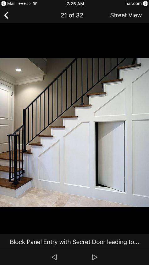 Wall Paneling Under Stairs, Secret Door Under Staircase, Secret Door Under Stairs, Paneling Under Stairs, Hidden Door Under Staircase, Hidden Door Staircase, Hidden Space Under Stairs, Under Stairs Storage Door, Panelling Under Stairs