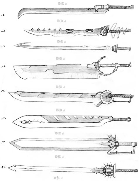 Swords Swords Drawing, Swords Reference, Types Of Swords, Cool Swords, 판타지 아트, Drawing Tips, 그림 그리기, Designs To Draw, Art Tutorials