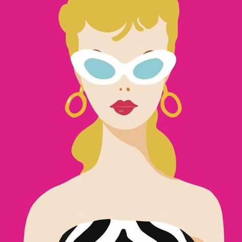 Vintage Wallpaper Iphone, Barbie Painting, Pink Canvas Art, 50s Art, Barbie Drawing, Barbie Paper Dolls, Barbie Room, Iconic Wallpaper, Pop Art Wallpaper