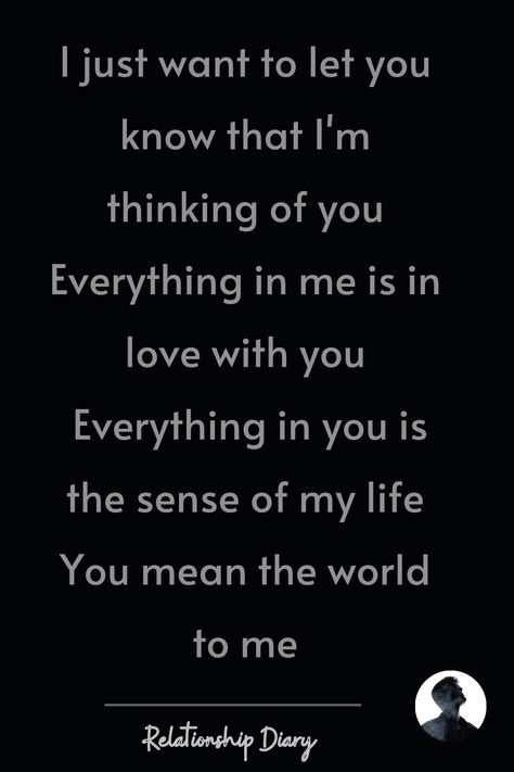 #lovequotesforher #lovequotesforhim #relationshipquotes #couplegoals #lovelife #relationshipstatus #relationshiptexts Do You Ever Think Of Me Quotes, I Want You To Be My Forever, Im Obsessed With You Quotes, I Want To Give You The World, I Hope You Know How Much You Mean To Me, I Need You In My Life, I Just Want To See You, You Mean Everything To Me, When I Think Of You Quotes