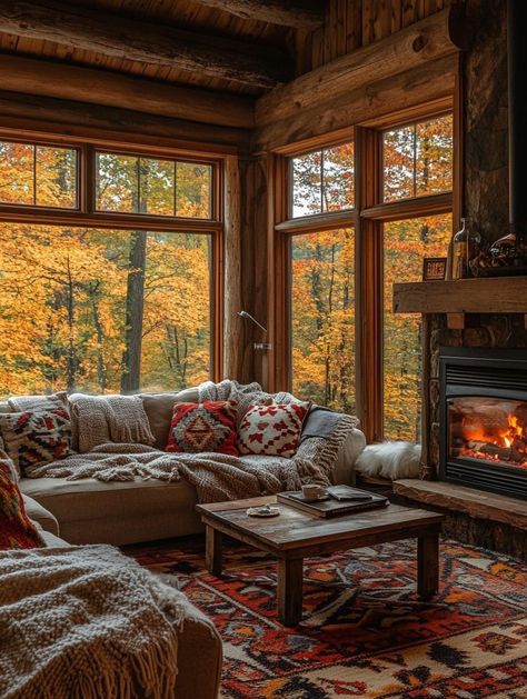 Cabin Home Aesthetic, Granola House, Western Rooms, Cabin Home, Dream Life House, Home Aesthetic, Farmhouse Interior, Tiny House Cabin, Dream Living