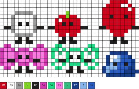 Object Show Perler Beads, Balloon Bow, Melty Bead Designs, Kandi Kid, Kandi Ideas, Pearl Beads Pattern, Easy Perler Beads Ideas, Kandi Cuff, Kandi Patterns