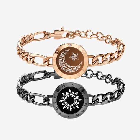 Long Distance Bracelets, Stylish Jewelry Accessories, Distance Bracelets, Bff Jewelry, Image Swag, Smart Jewelry, Couple Bracelet, Moon Bracelet, Pinterest Ideas