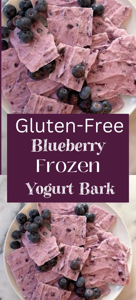 A 2 ingredient, refreshing, healthy and naturally gluten-free snack. Easy to make and adaptable to tastes, this Blueberry Frozen Yogurt Bark is a perfect way to beat the heat on hot Summer days! Ww Calculator, Blueberry Frozen Yogurt, Frozen Yogurt Blueberries, Frozen Yogurt Bark, Snack Easy, Yogurt Bark, Chocolate Dreams, Light Desserts, Bark Recipe