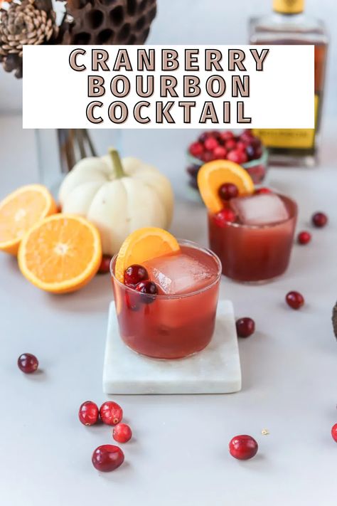 Bourbon Cranberry Cocktail - easy holiday drink! - bits and bites Cranberry Cocktails, Easy Holiday Drinks, Cranberry Cocktail Recipe, Bits And Bites, Bourbon Drink, Holiday Drinks Alcohol, Unsweetened Cranberry Juice, Bourbon Cocktail Recipe, Cranberry Thanksgiving