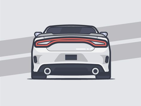 Dodge Charger by Varun Kumar #Design Popular #Dribbble #shots Dodge Charger Drawing, Car Minimalist, Mustang Wallpaper, Car Silhouette, Cool Car Drawings, Car Icons, Automotive Artwork, Car Illustration, Super Luxury Cars