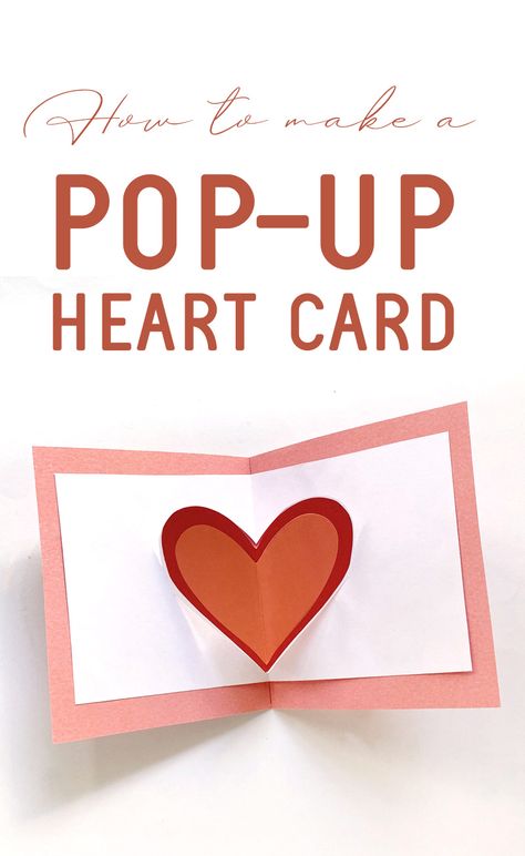 Pop Up Heart Cards Diy, Pop Up Valentine Cards, Craft Ideas For Beginners, Heart Pop Up Card, Cards Diy Easy, Diy Pop, Valentine Svg Files, Paper Toys Template, Paper Craft Ideas