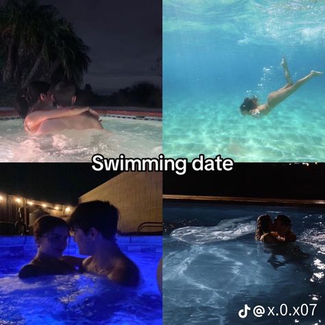 Vacation Date Ideas, Swimming Date Aesthetic, Swimming Couple Aesthetic, Double Dates Ideas, Date Ideas Cute, Cute Couple Activity, Date Ideas Pictures, Gay Date Ideas, Art Date Ideas