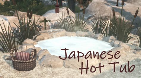 All My Children Are Digital Japanese Hot Tub, Sims Medieval, Japanese Bath, Sims Packs, Japanese Furniture, Play Sims, Sims 4 Gameplay, Sims 4 Characters, Sims Four