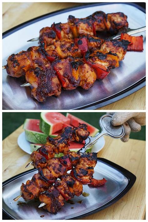 Korean BBQ Chicken Recipe - simple ingredients combine for a terrific marinade and barbecue sauce! Grilled to perfection, this easy recipe makes a terrific dinner! Chicken breast, thighs or wings, you grill it up right! #howtomake #dinnerideasfortonight #quickandeasyrecipes #bowlmeover #koreanbbq #koreanbbqchicken #easychickenrecipe #quickandeasyrecipe Chicken Pineapple Kabobs, Campfire Cooking Recipes, Pineapple Chicken Kabobs, Pineapple Kabobs, Korean Bbq Chicken, Bbq Chicken Recipe, Chicken Pineapple, Grilled Chicken Kabobs, Sweet Chili Chicken