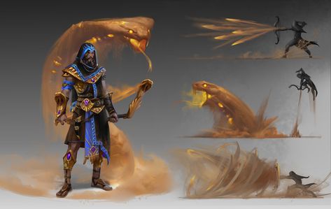 Sand Snake, Ewolucje Eevee, Super Powers Art, Heroic Fantasy, Magic Design, Dungeons And Dragons Characters, Dnd Art, Fantasy Concept Art, Arte Fantasy