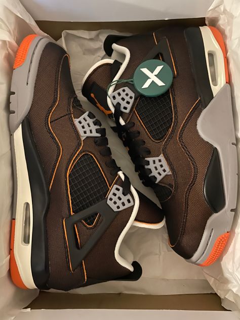 Jordan 4 Starfish, Jordan 4 Retro Brown, Jordan 4 Metallic Orange, Sporty Leather High-top Air Jordan 4, Yellow High-top Air Jordan 4 With Branded Insole, Yellow High-top Air Jordan 4 For Streetwear, Starfish