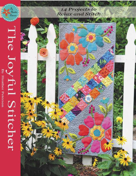 Quilt Pattern Book, Colorful Quilt, Flower Quilts, Applique Quilting, Summer Quilts, Floral Quilt, Hand Embroidery Pattern, Wall Quilts, Book Quilt