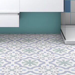 White Bathroom Ideas Tile, Teal Floor, Aqua Design, Villa Lagoon Tile, Patchwork Tiles, Patterned Wall, Historic Renovation, White Tile Floor, Ceramic Subway Tile