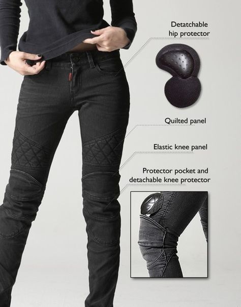 Womens Motorcycle Pants, Motorcycle Gear For Women Outfits, Motor Outfit Woman, Women Biker Clothes, Motor Girl, Womens Motorcycle Fashion, Motorcycle Riding Outfits, Motorcycle Riding Jeans, Womens Motorcycle Gear