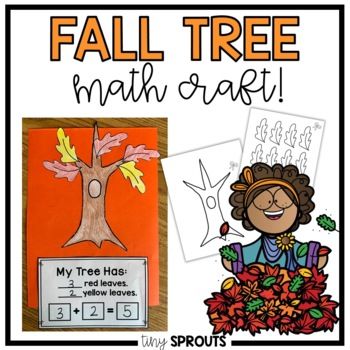 Fall Themed Tree Math Craft:This fall themed math craft is the perfect way for students to practice building two parts and adding to make a whole, using a fun math craft activity with a fall theme! Students can pick their parts, and build a number sentence as well as a number bond to represent the parts and the whole on their fall math tree craft.  What's Included:-Tree and leaves cutout templates-Math attachment with words and number sentence-Math attachment with words and number sentence, and Composing Numbers Kindergarten, Math Craft Kindergarten, Craftivity Kindergarten, Craft Kindergarten, Math Craftivity, Apple Math, Number Bond, Math Tools, October Crafts