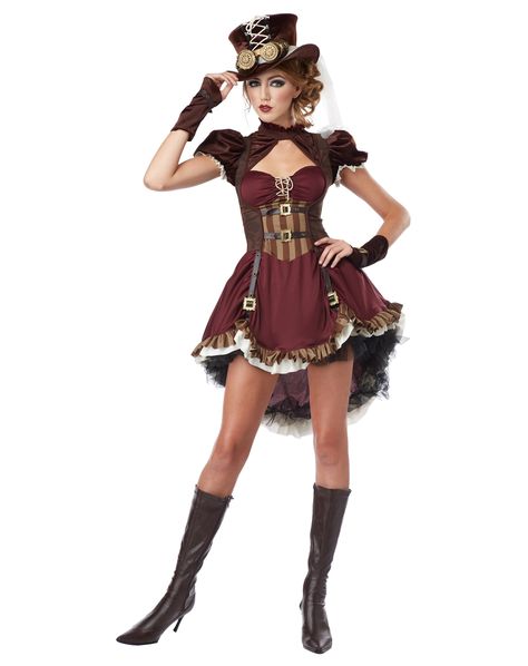 costume for teen girls | Steampunk Halloween Costume Girls Victorian Steampunk Costume, Plus Size Steampunk, Steampunk Mode, Steampunk Outfits, Punk Costume, Moda Steampunk, Mode Steampunk, Steampunk Halloween, California Costumes