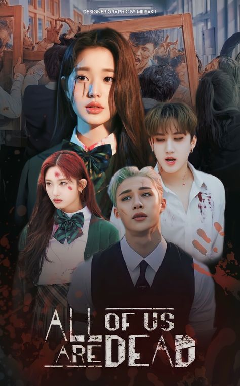 All Of Us Are Dead Poster, Wattpad Kpop Covers, Ive Halloween, Kid Apocalypse, Poster Wattpad, Zombie Survivor, Digital Art Tutorial Beginner, Group Names Ideas, Korean Fashion Kpop Inspired Outfits