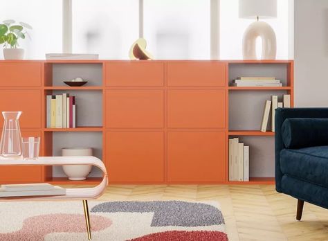 Orange sideboard made to measure from Pickawood Side Board, Sideboard, Corner Desk, Desk, Orange, Furniture, Home Decor, Design, Home Décor