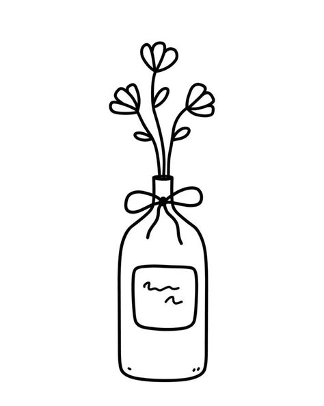 Vase With Flowers Drawing, Flowers In Vase Drawing, Flower Business Logo, Vase Doodle, Vase Logo, Flower Pot Drawing, Flower Vase Drawing, Small Vases With Flowers, Vase Drawing