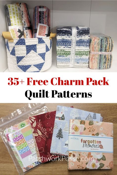 Today's Tutorial: 35+ Free Charm Pack Quilt Patterns Charm Pack Quilt Blocks, Two Charm Pack Quilt Patterns, Quilt Patterns Using 5 Inch Charm Packs, Mini Charm Pack Quilt Patterns, Mini Charm Pack Projects, Charm Pack Quilt Patterns Free, Charm Pack Projects, Charm Pack Quilt Patterns, Charm Pack Quilt