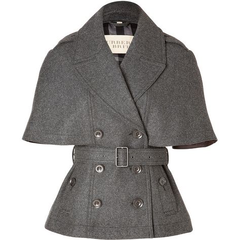 BURBERRY BRIT Wool Blend Wilderley Jacket in Heather Dark Grey ($749) found on Polyvore Burberry Cape, Burberry Brit, Cape Coat, Stockholm Fashion, Mode Inspo, Mode Inspiration, Dream Clothes, Classy Outfits, Outerwear Jackets