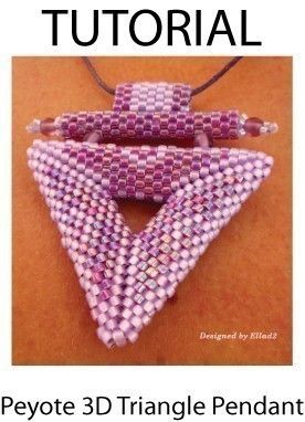 Beadwork Tutorial, Bead Weaving Tutorials, Beading Techniques, Beaded Jewelry Designs, Triangle Pendant, Diamond Necklaces, Beaded Jewelry Patterns, Beading Tutorials, Handmade Beads