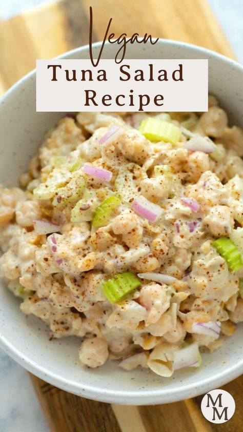 You will love this vegan tuna salad recipe for lunch. It's so easy and high in protein. Vegan Tuna Salad Chickpeas, Tuna Chickpea Salad Healthy, Tuna Chickpea Salad, Vegan Tuna Salad Artichoke, Tuna Chickpea, Vegan Chickpea Tuna, Vegan Tuna Salad, Tuna Salad Ingredients, Vegan Tuna