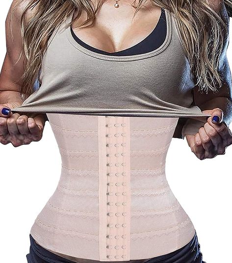 Bafully Womens Waist Trainer Girdle Corset Hourglass Body Shaper Underwear for Weight Loss Tummy Control, Beige, X-Small: Amazon.co.uk: Clothing Body Shaping Corset, Cheap Corset, Waist Corset, Waist Shapers, Body Shapewear, Waist Trainer Corset, Short Torso, Waist Training, Waist Cincher