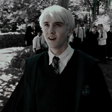 Draco Fourth Year, Draco Malfoy Pfp, Draco Malfoy Now, Drako Malfoy, Year Aesthetic, Draco Malfoy Aesthetic, Harry Potter Icons, Lucius Malfoy, Tom Felton Draco Malfoy