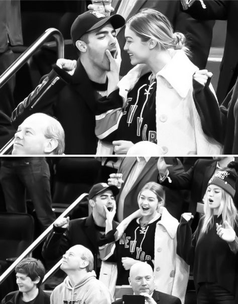 Gigi Hadid & Joe Jonas - Madison Square Garden, NYC, October 19, 2015 Gigi Hadid And Joe Jonas, Sophie And Joe Jonas, Joe Jonas Gigi Hadid, Cody Simpson And Gigi Hadid, Gigi Hadid And Her Daughter, Sophie Turner And Joe Jonas Paparazzi, Cody Simpson, Madison Square, Joe Jonas