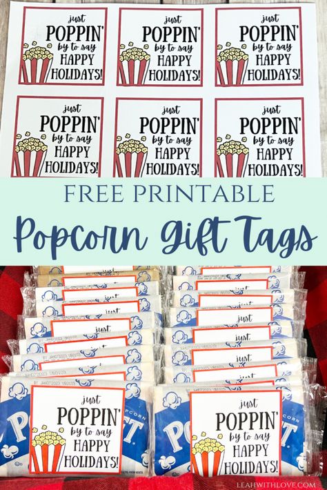 Popcorn Christmas, Teacher Survival Kit, Free Christmas Tags, Super Saturday Crafts, Christmas Popcorn, Survival Kit For Teachers, Teacher Survival, Popcorn Gift, Super Saturday