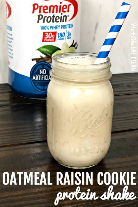 Cookie Protein Shake, Clean Drinks, Oatmeal Shake, Pouch Reset, Cookie Oatmeal, Allergy Diet, Healthy Shake, Breakfast Shakes Protein, Fitness Protein Shakes