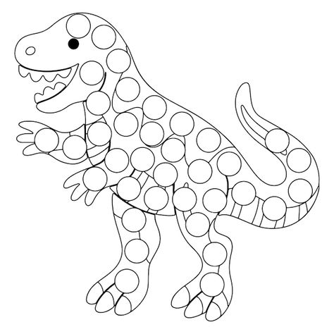 Dinosaur Dot Art, Dinosaur Dot Painting, Dinosaur Dot Marker Printables, Dinosaur Toddler Art, Dinosaurs Crafts Preschool, Dinosaur Art Preschool, Dinosaur Activities For Toddlers, Dinosaur Arts And Crafts, Dinosaur Dot To Dot