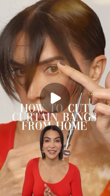 Gabriela Soares on Instagram: "How to cut curtain bangs from home

How to cut your own curtain bangs from home. 💇‍♀️ 

Bangs take a hot minute to get used to so proceed with caution ⚠️ 
If you want to watch a full detailed tutorial, I just posted it on my YouTube channel. 

#curtainbangs #howtocutyourownhair #howtocutyourownbangs #howtocutcurtainbangs #howtocutcurtainbangsathome #curtainbangstutorial #curtainbangsonpoint" Cut Own Curtain Bangs, Trim Curtain Bangs At Home, Curtain Bangs Styling Without Heat, How To Give Yourself Bangs, How To Do Bangs At Home, How To Trim Curtain Bangs, Style Curtain Bangs Tutorial, Curtain Bangs Tutorial Cut, How To Cut Your Own Curtain Bangs