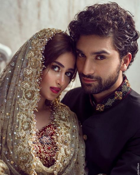 233 Likes, 12 Comments - DIVA Magazine Pakistan (@divamagazinepakistan) on Instagram: “Re-discover the magic of true love with #SajalAly (@sajalaly ) and #AhadRazaMir (@ahadrazamir ).…” Sajal Ali Wedding, Ahad Raza Mir, Sajal Ahad, Sajjal Ali, Pakistani Traditional, Sajal Aly, Latest Bridal Dresses, Bride Photoshoot, Sajal Ali