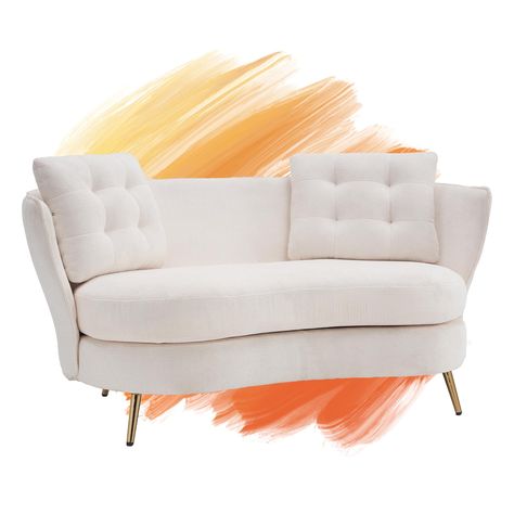 PRICES MAY VARY. 7 COLORS: Express your unique style and enhance your space with our loveseat. From rich jewel tones to subtle neutrals, black, grey, orange, yellow, white, pink, find the perfect shade to complement your decor. Create a personalized and vibrant atmosphere that truly reflects your taste. UNIQUE DESIGN: The accent loveseat is upholstered in velvet and has a modern design with a luxurious, high-level design feel that gives a genuinely contemporary appearance. An emphasis on comfort Couches For Small Spaces, Upholstered Couch, Velvet Cloth, Velvet Loveseat, Couch And Loveseat, Brown Sofa, Small Sofa, Functional Furniture, Loveseat Sofa