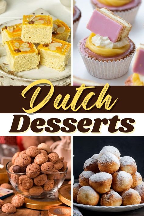 Dutch Desserts Traditional, Traditional Dutch Recipes, Dutch Desserts, Netherlands Food, Dutch Cookies, Dutch Cuisine, Desserts Around The World, Famous Desserts, International Desserts