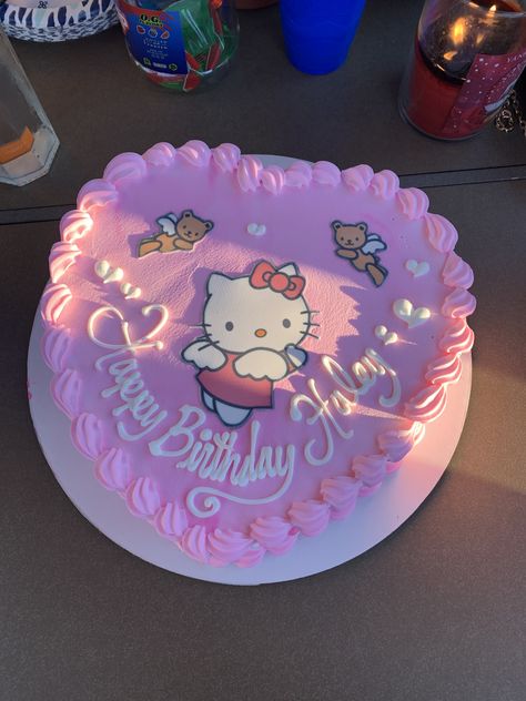 Hello Kitty Birthday Cake Ideas, Birthday Cake Ideas Pink, Hello Kitty Cake Birthday, Hello Kitty Torte, Publix Cakes, Hello Kitty Birthday Theme, 12th Birthday Cake, Hello Kitty Birthday Cake, 14th Birthday Cakes