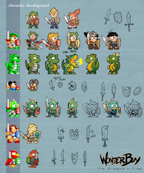 Game Sprites Character, Nintendo Tattoo, Pixel Characters, Pixel Art Tutorial, 2d Game Art, Wonder Boys, Pixel Art Characters, Pixel Art Games, Pixel Art Design