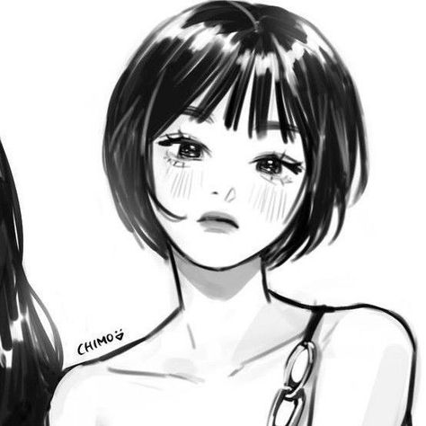 artist : 지모 chimoart_ Short Hair Drawing, Personajes Monster High, Sketches Tutorial, Gambar Figur, 캐릭터 드로잉, Kpop Drawings, Arte Sketchbook, Anime Monochrome, Girl Short Hair